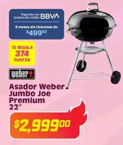 Soriana Híper Weber asador jumbo joe premium 22" oferta