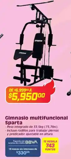 Soriana Híper Gimnasio multifuncional sparta oferta
