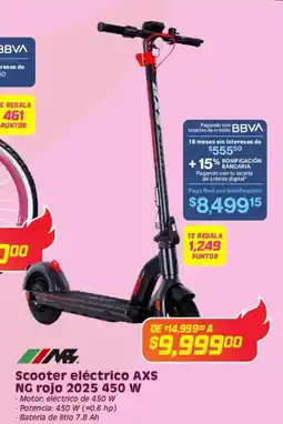 Soriana Híper Scooter eléctrico AXS NG rojo oferta