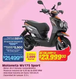 Soriana Híper Motoneta Ws175 sport oferta