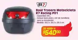 Soriana Híper R7 baúl trasero motocicleta racing p01 oferta