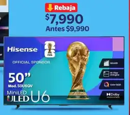 Walmart Hisense smart tv 50" oferta