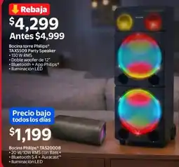 Walmart Philips bocina torre TAX5509 party speaker oferta