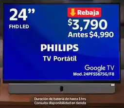 Walmart Philips google tv 24" oferta
