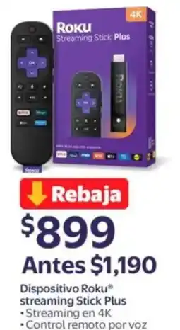 Walmart Roku dispositivo streaming stick plus oferta