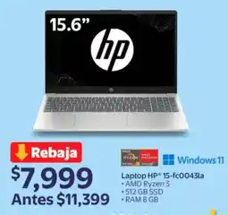 Walmart HP laptop 15-fc0043la oferta
