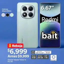 Walmart Xiaomi redmi note 14 6.67" oferta