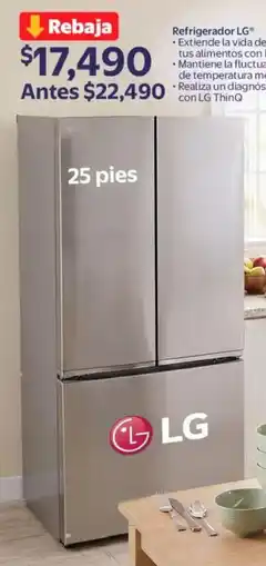 Walmart Lg refrigerador oferta