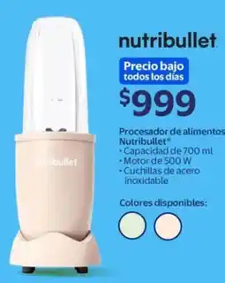 Walmart Nutribullet procesador de alimentos oferta