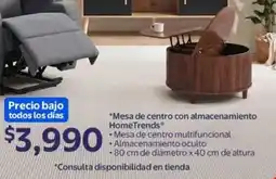 Walmart Hometrends mesa de centro con almacenamiento oferta