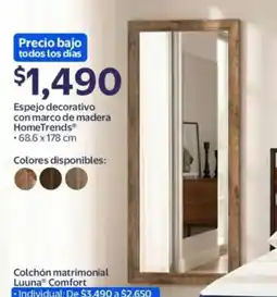 Walmart Home trends espejo decorativo con marco de madera oferta