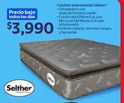 Walmart Selfner colchón matrimonial oferta