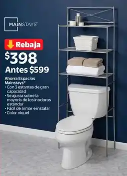 Walmart Mainstays ahorra espacios oferta