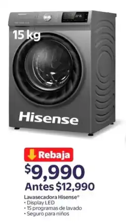 Walmart Hisense lavasecadora oferta