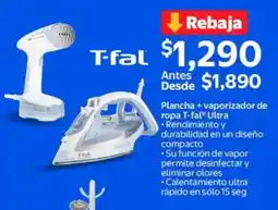 Walmart T-fal ultra plancha + vaporizador de ropa oferta