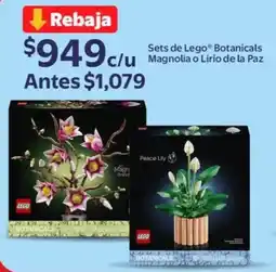 Walmart Sets de lego botanicals c/u magnolia o lirio de la paz oferta