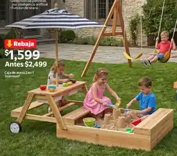 Walmart Teamson caja de arena 2 en 1 oferta
