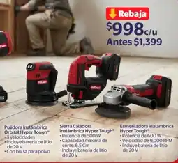 Walmart Hyper tough pulidora inalámbrica orbital oferta