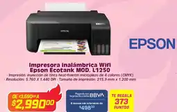 Soriana Mercado Impresora inalámbrica Wifi Epson Ecotank MOD. L1250 EPSON oferta