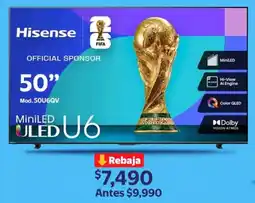 Walmart Hisense MiniLED U6 50" oferta