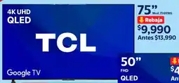 Walmart TCL Google TV 75" oferta