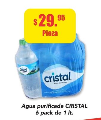 Super Aki Agua purificada CRISTAL 6 Pack de 1 lt. oferta
