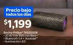 Walmart Philips bocina TAS2000B oferta