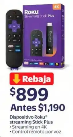Walmart Roku dispositivo streaming stick plus oferta