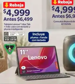 Walmart Lenovo tableta idea tab +folio case con teclado y pluma inteligente oferta
