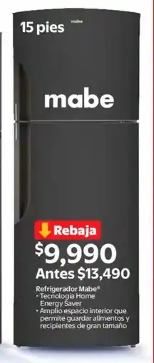 Walmart Mabe refrigerador oferta