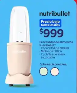 Walmart Nutribullet procesador de alimentos oferta