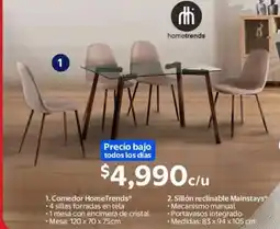 Walmart Hometrends comedor oferta