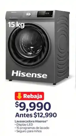 Walmart Hisense lavasecadora oferta