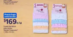 Walmart Secret treasures 5 pack de bikini para mujer oferta