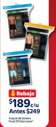Walmart Fruit of the loom boxers oferta