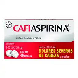 Farmacias YZA Cafiaspirina 500mg 40 tabs oferta