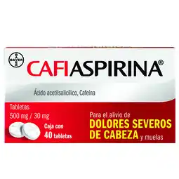 Farmacias YZA Cafiaspirina 500mg 40 tabs oferta