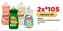 Bodega Aurrerá Axion variedad de detergente líquido lavatrastes oferta
