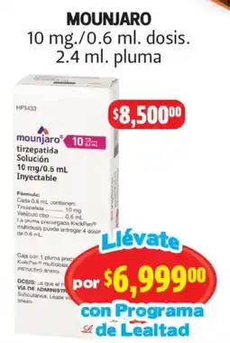 Farmacias Guadalajara Mounjaro pluma oferta