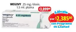 Farmacias Guadalajara Wegovy pluma oferta