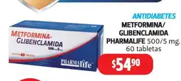 Farmacias Guadalajara Antidiabetes metformina/ glibenclamida pharmalife oferta