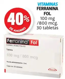 Farmacias Guadalajara Ferranina fol vitaminas oferta