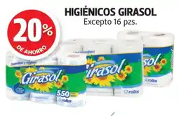 Farmacias Guadalajara Girasol higiénicos excepto oferta