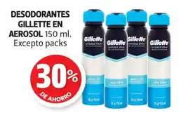 Farmacias Guadalajara Gillette desodorantes en aerosol oferta