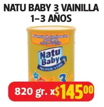 Farmacias Guadalajara Natu baby 3 vainilla oferta