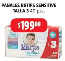 Farmacias Guadalajara Bbtips pañales sensitive oferta