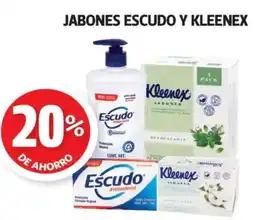 Farmacias Guadalajara Escudo y kleenex jabones oferta