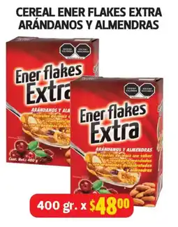 Farmacias Guadalajara Ener flakes extra cereal arándanos y almendras oferta
