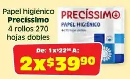 Soriana Híper Precíssimo papel higiénico oferta
