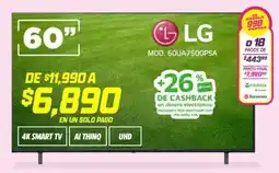 Soriana Híper Lg smart tv 60" oferta